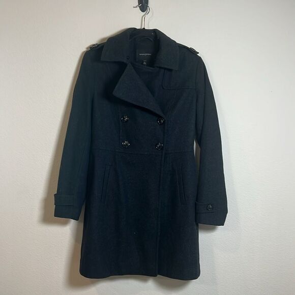 Banana Republic Wool Blend Trench Pea Coat Jacket - Picture 10 of 11